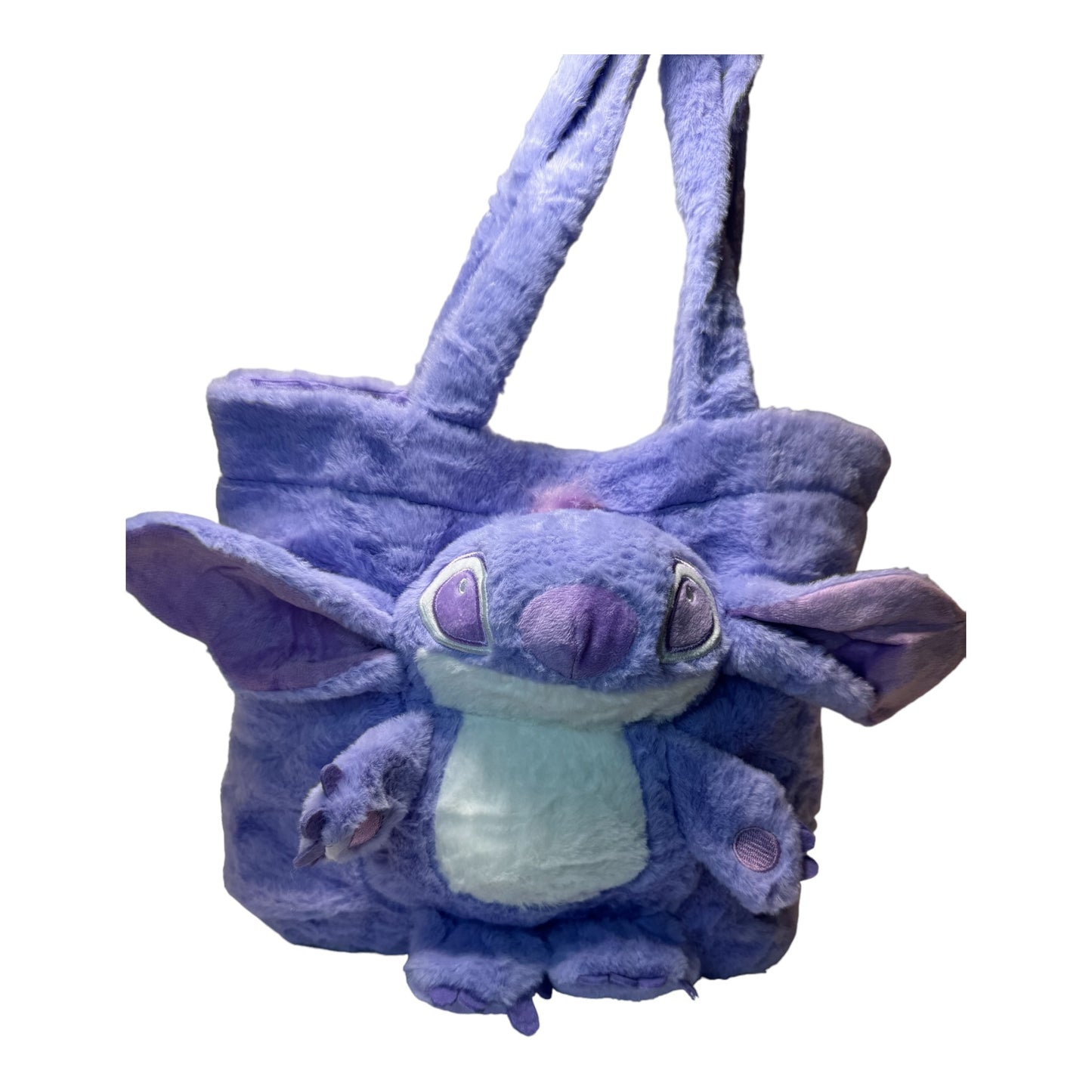 Bolsa Peluche Stitch Morada Mediana